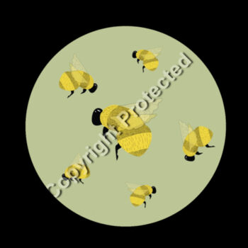Dancing Bees - Womens Maple Organic Tee Design