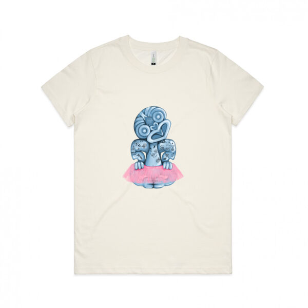 Tattooed Tiki in a Tutu - Womens Maple Organic Tee Thumbnail