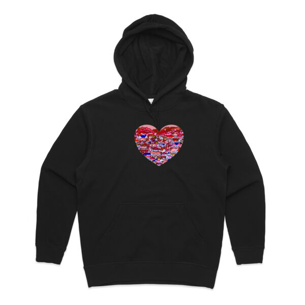 Pink hearts and houses - Womens Premium Hood Thumbnail